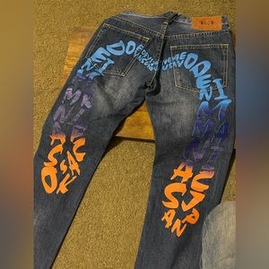 Men’s Evisu Jeans Big Back Logo Size 28x32 Lot 2000